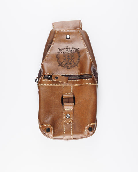 Omega Psi Phi Leather Sling Bag