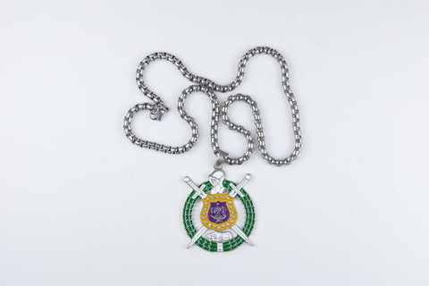 Omega Psi Phi Shield Necklace