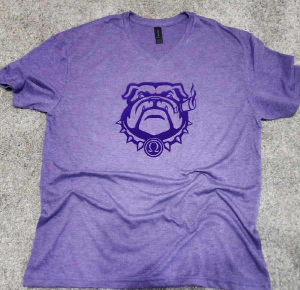 "Cigar Bruhz"  V-neck Raised Textured T-shirt